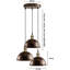 3 - Light Brushed Brass Dome Pendant