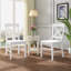 Chaises de salle à manger en bois d'acacia Roshan Farmhouse, blanc (ensemble de 2)-1037008249