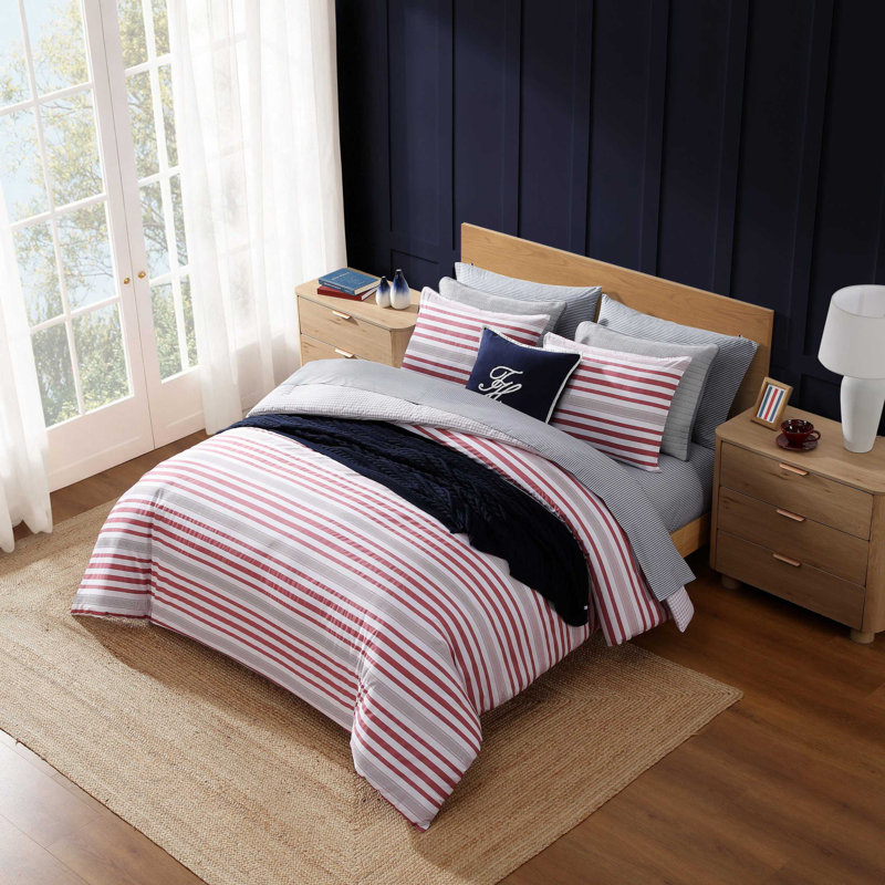 Ensemble de housse de couette réversible Tommy Hilfiger Mandalay, Housse de couette très grand et 2 très grandes t