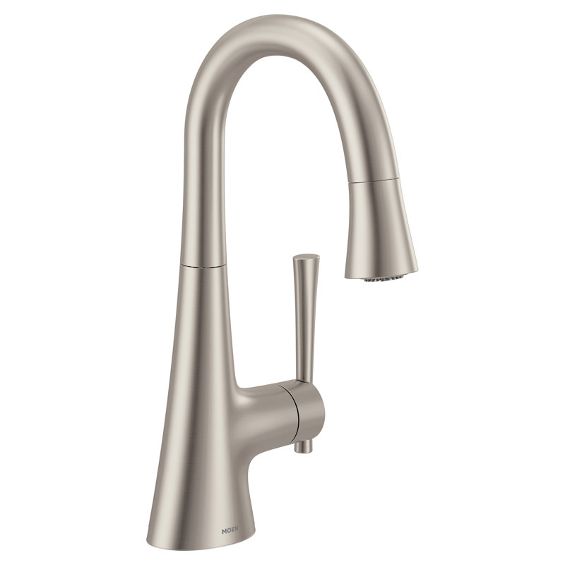 Kurv Single Handle Kitchen Faucet with Accessories, Spot Resist Stainless