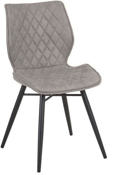 Algol Polyurethane Upholstered Side Chair, Grey