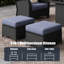 Layinsun Wicker Outdoor Patio Ottomans Set Of 2-1391443199-1391443198
