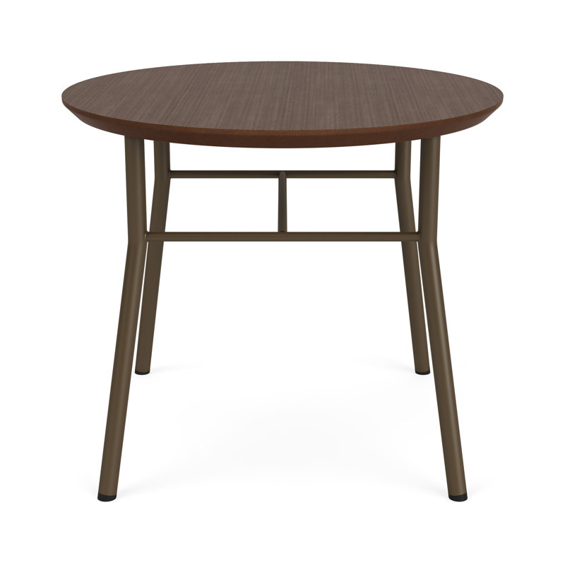 Table de bout ronde Chat Chat, Bronze, Noyer Riftwood