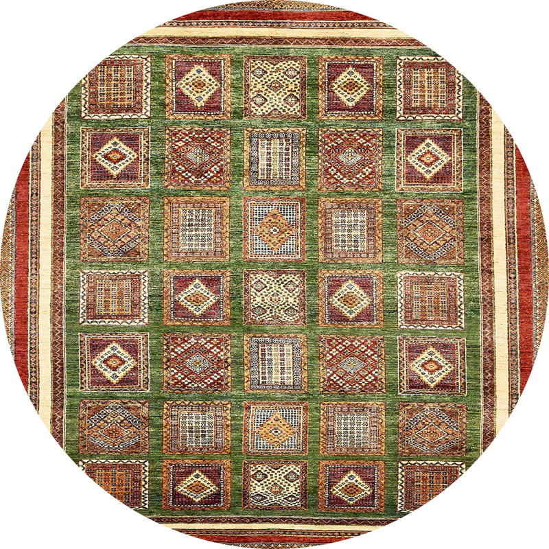 Tapis abstrait moderne 377, Rond 7 pi