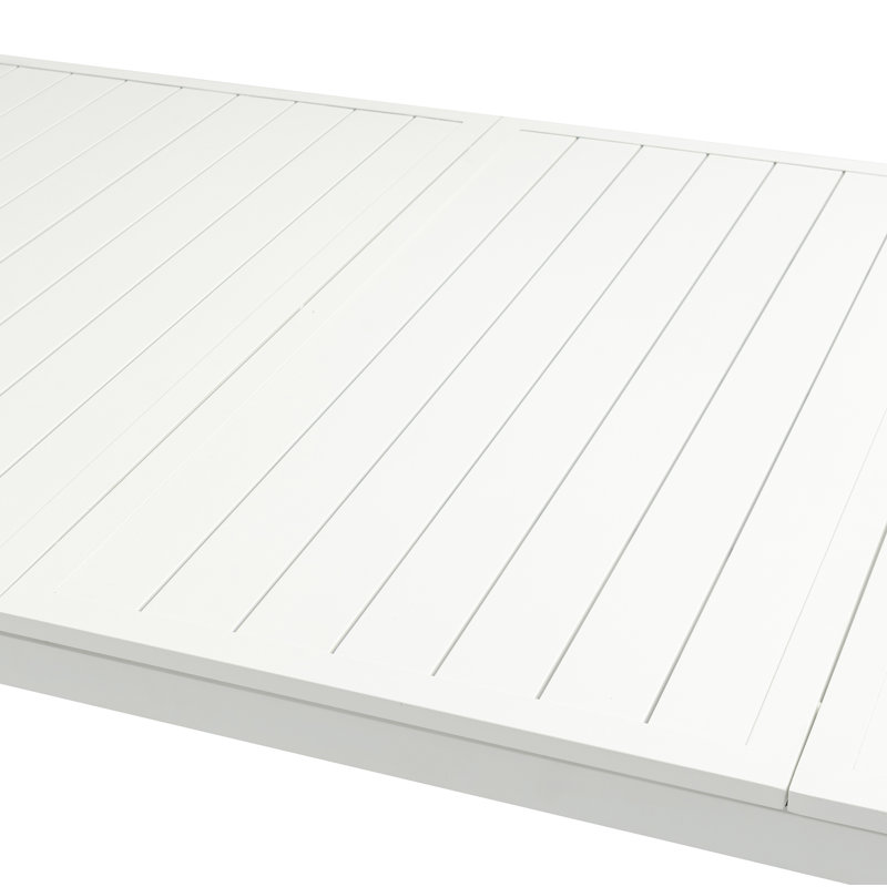 Basurto Salzer Extendable Aluminum Dining Table, White