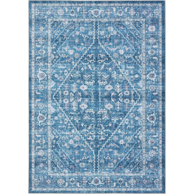Tapis rétro vintage délavé, pliable et délavé 5 x 7 po