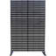 Paravent en métal Kozyard 74,2 po H x 47,3 po L, séparateur décoratif extérieur avec supports, panneaux autoportants pour patio, balcon, jardin, intérieur et extérieur (noir/lattes horizontales)