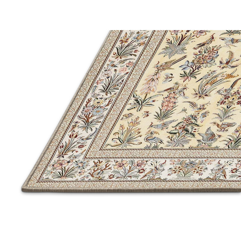 Floral Indoor Rug, Rectangle 6' x 9'