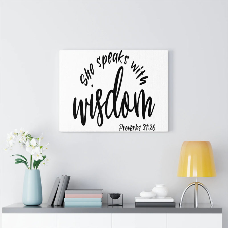 Speaks With Wisdom - Wrapped Canvas Print, 28cm H x 36cm W
