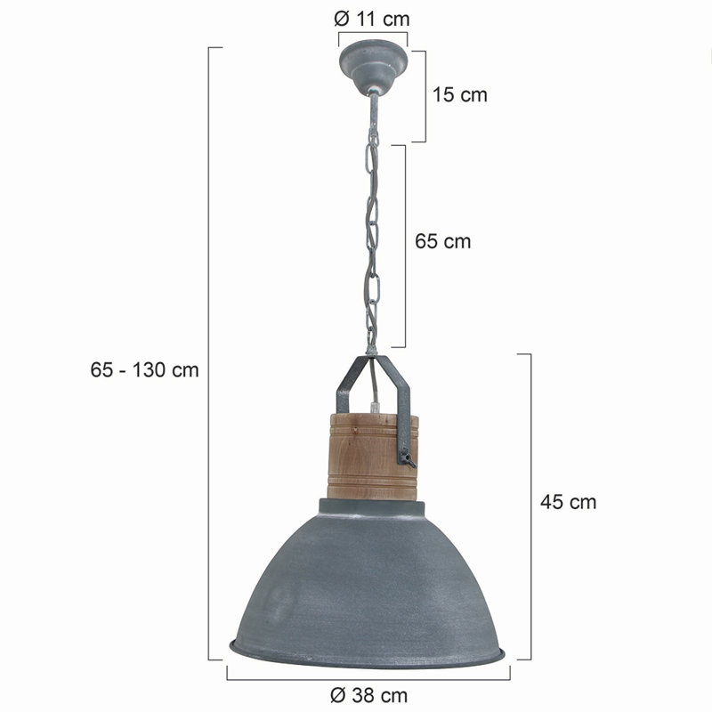 Lyman 1 - Light Dome Pendant, Light grey, Light grey/Beige