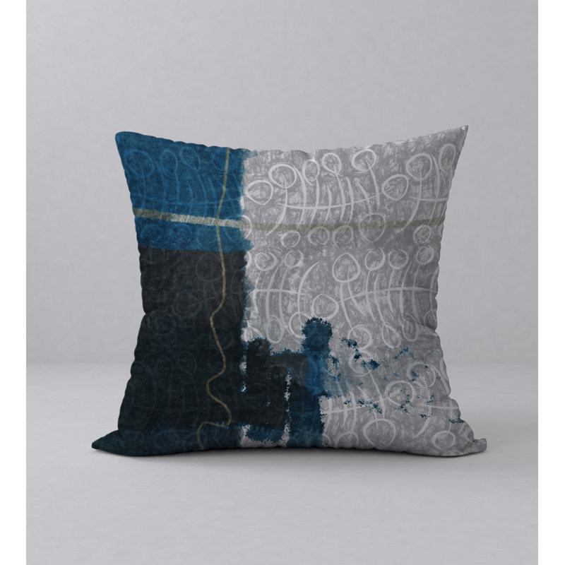 Abstract Down Reversible Throw Pillow, 24" x 24"