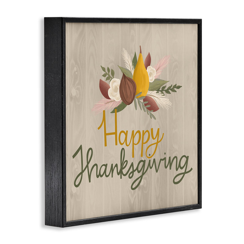 «Happy Thanksgiving Rustic Harvest», estampe numérique, design par Mandy Ford Art + Illustration, H 17 po x l 17 po