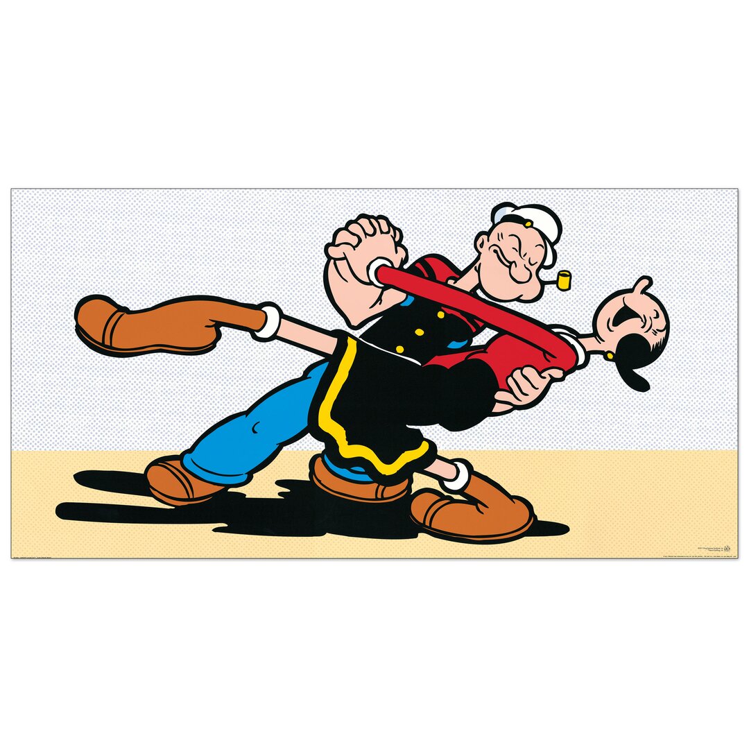 Leinwandbild „Popeye & Olive Oyl" von Segar, Kunstdruck