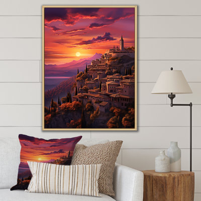Espagne, art mural sur toile, coucher de soleil andalou, reproduction de voyage - Espagne, coucher de soleil andalou