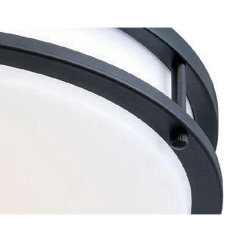Arjit Acrylic LED Flush Mount, Bronze, 3.82" H x 12" W x 12" D
