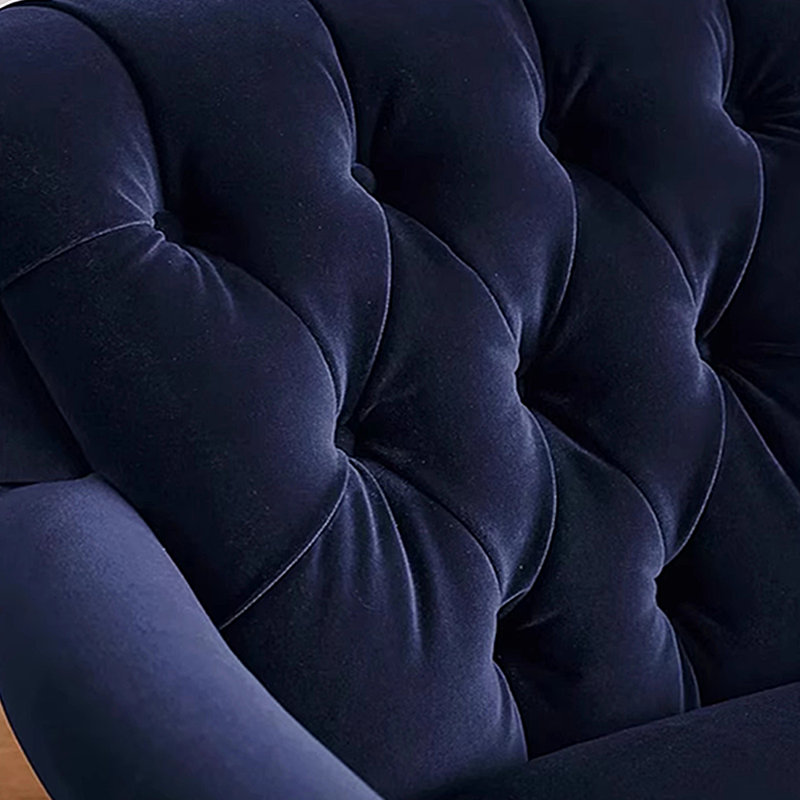 Élégante chaise en bois massif, Bleu très foncé