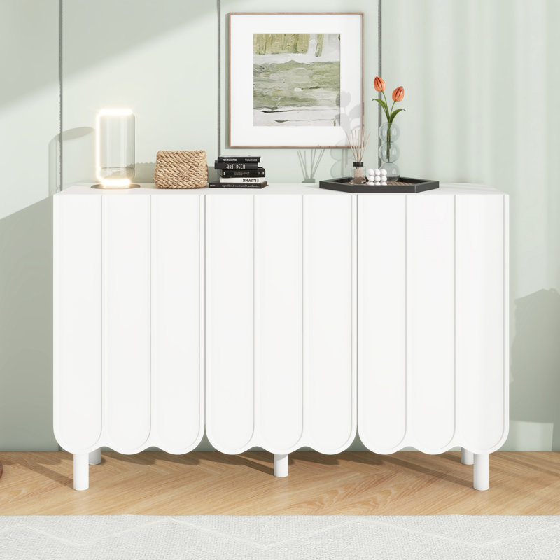 Buffet décoratif Nickalus, Blanc
