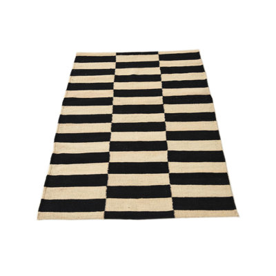 Tapis noir et blanc Jessen