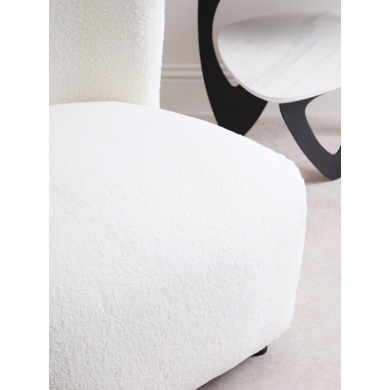 Upholstered Accent Chair, White