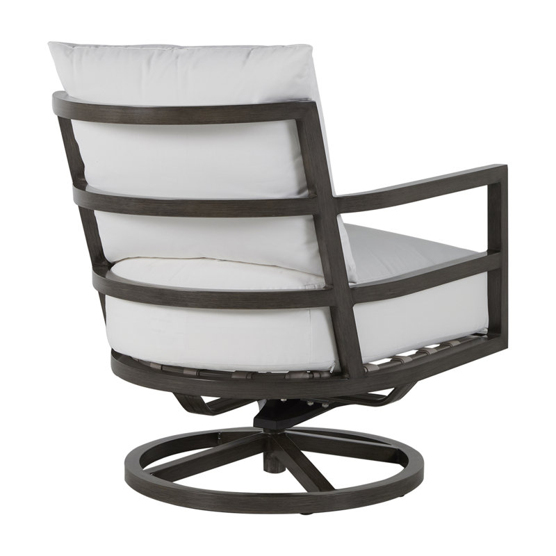 Santa Barbara Swivel Patio Chair, Verona Silver, No Welt, Standard Plus