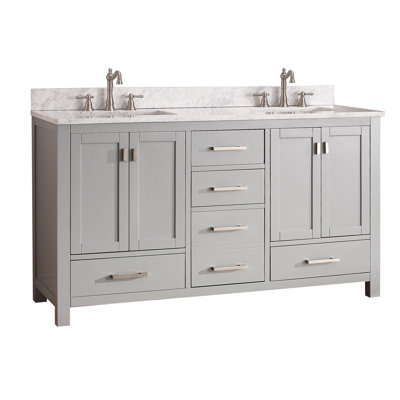 Modero 60" Double Bathroom Vanity with Top