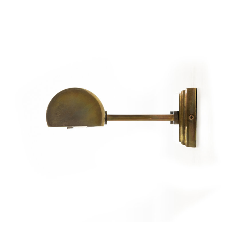 Clement Wall Mounted Picture Light, 3.25" H x 18" W x 8" D, Burnt Brass