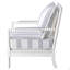 Fauteuil d'appoint à rayures blanches et bleu marine