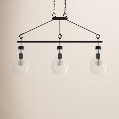 3 Light Glass Dimmable Pendant
