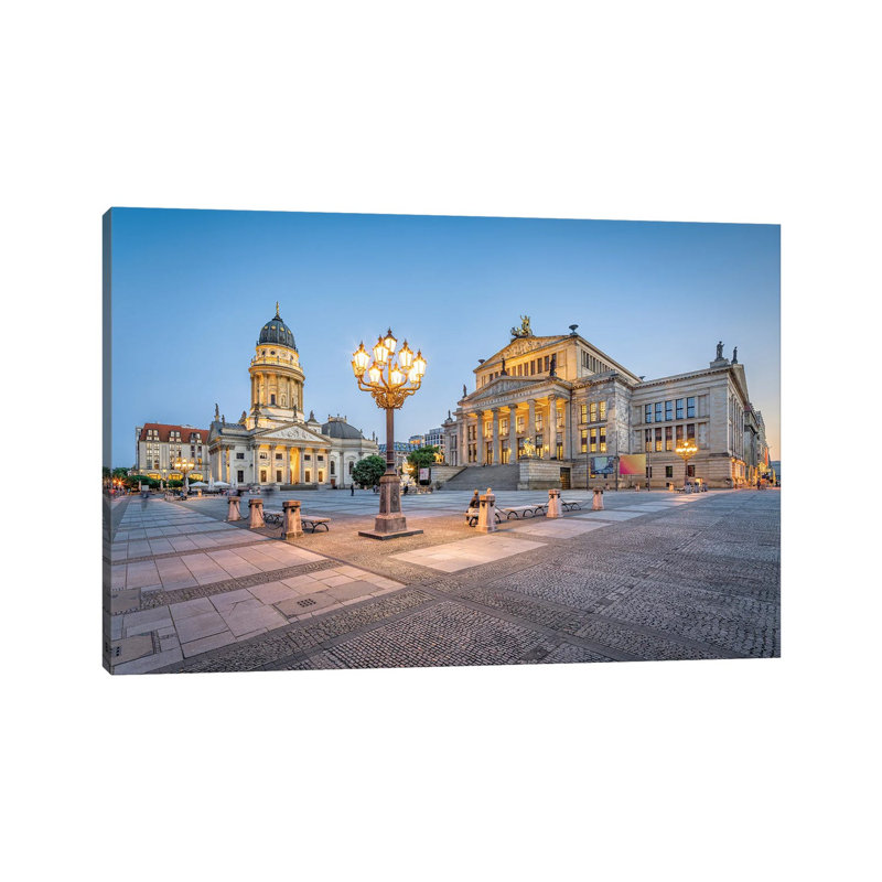 Konzerthaus Berlin (Concert Hall Berlin) and Neue Kirche at the Gendarmenmarkt 1 Piece Wrapped Canvas Wall Art