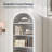 71" Arched Cabinet Bookcase with Drawer and Shelves