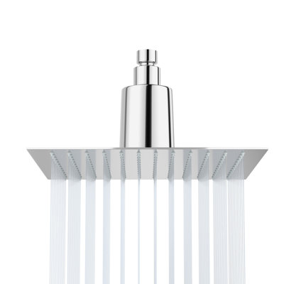 Universal 10" Showering Components Square Single-Spray High Flow Stainless Steel Wall Mount Filter Rain Shower Head