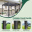 Pergola de patio à cadre en aluminium avec toit à persiennes réglable-105591036-105591038