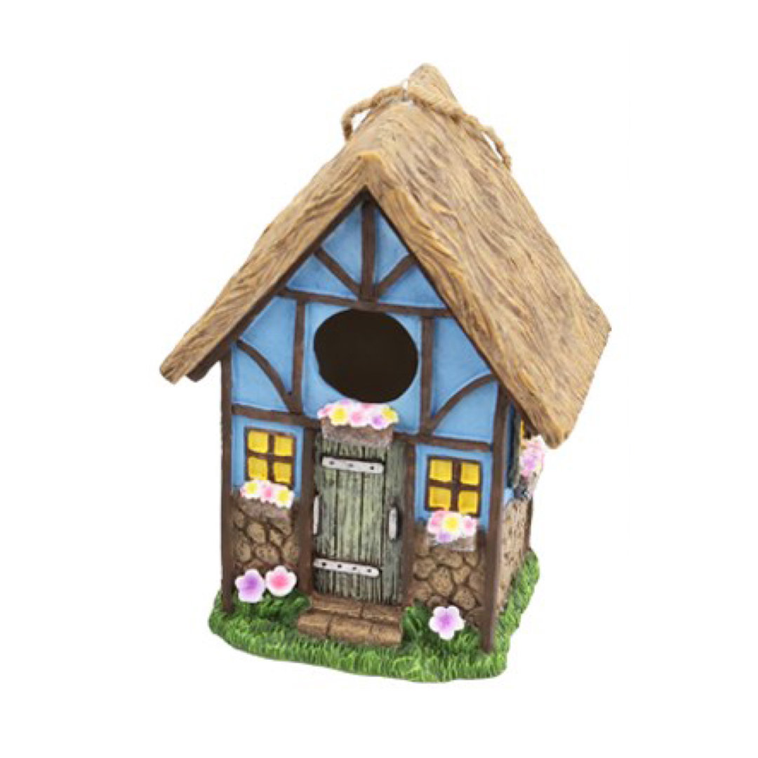 Annabellelee Resin Blue Cottage Bird House August Grove®