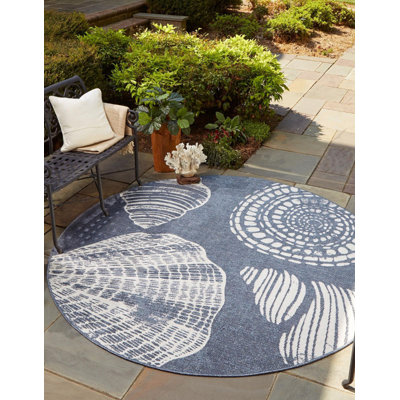 Contemporary Ayton Area Rug Blue Colour