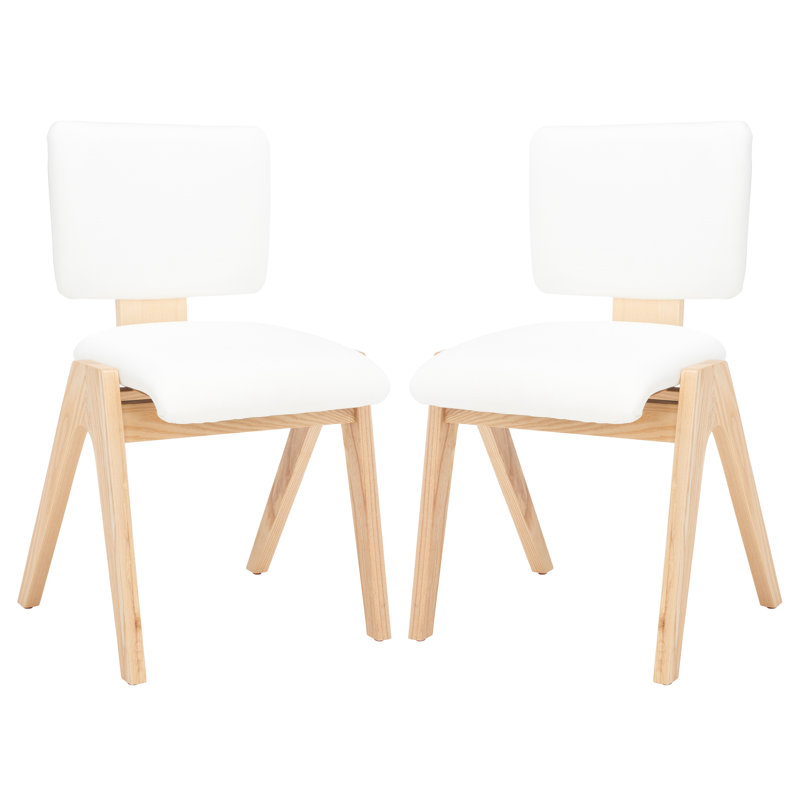 Chaise en bois Ozzy, Brun clair / jaune