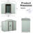 Outdoor Metal Storage Shed 8ft X 4ft With Resistance And Anchors White Construction Shelf-117994496