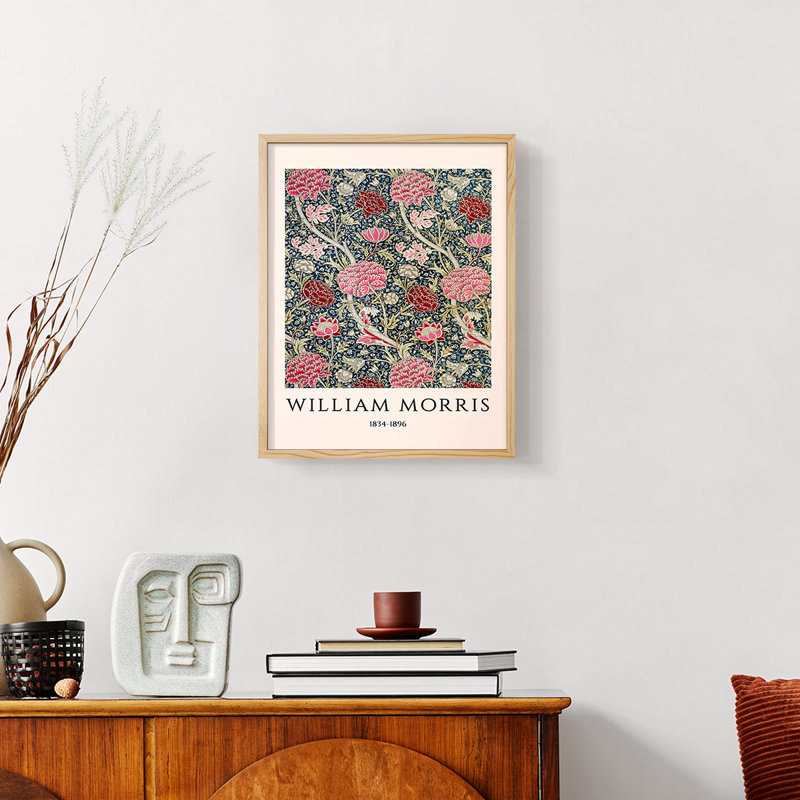 William Morris, reproduction encadrée CI, Noir, H 14 po x l 11 po