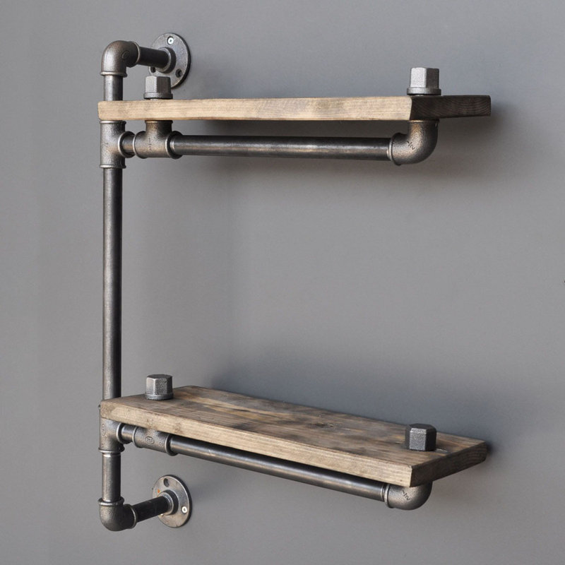 Vernice 2 Piece Solid Wood Accent Shelf