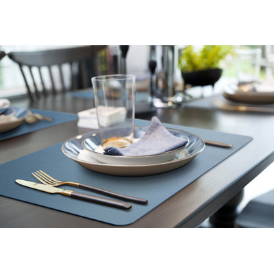 Faux Leather Solid Rectangle Placemat