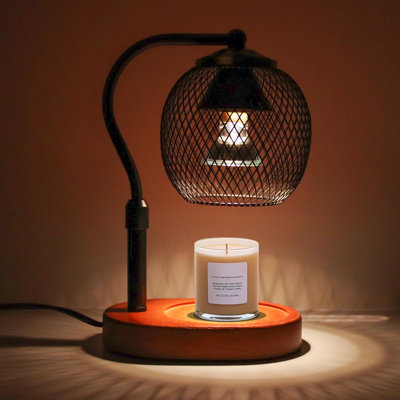 Candle Warmer Lamp with Timer and Dimmable for House Warming Gift,Height-Adjustable,Black Wax Melt lamps