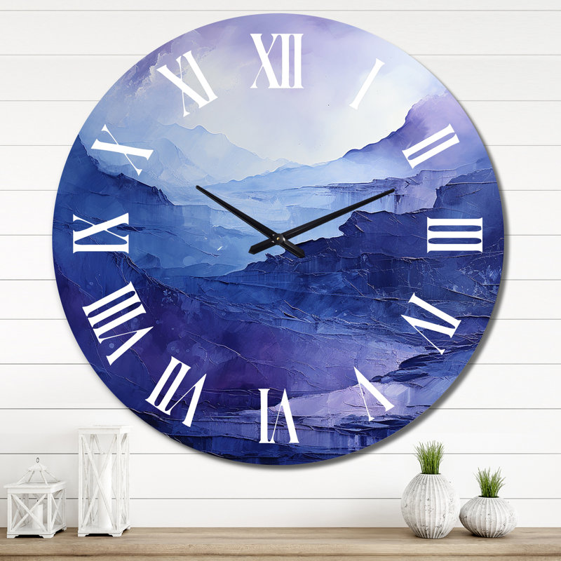 Coehn - Horloge murale paysage abstrait, Très grand