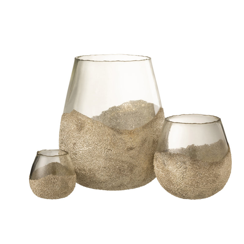 Cozy Glass Tabletop Tealight Holder, 31cm H x 26cm W x 26cm D