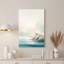 «Pastel Rocky Cliff Over Teal Water», art mural-133462315