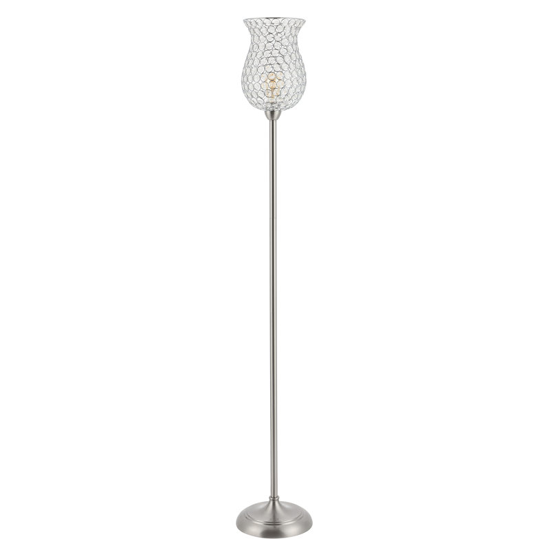 Barkhamsted 70'' Nickel Torchiere Floor Lamp