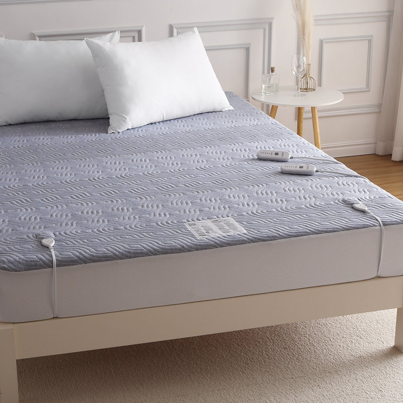 Surmatelas chauffant, surmatelas électrique à couche d'air, 5 réglages de chaleur, minuterie d'arrêt automatique, poche profonde de 18 pouces, chauffe-lit