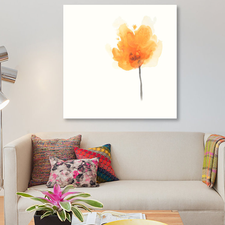 « expressif fleuris ix », impression sur toile, H 18 po x l 18 po x P 1,5 po, Toile tendue, Pas de tapis
