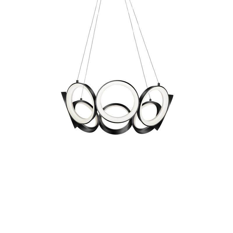 Lustre à DEL 8 lumières Oros, Noir