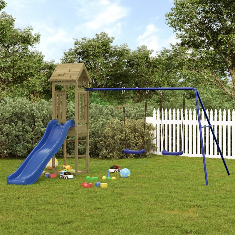 Durden Freeport Park Swing Set with 2 Swing(s), Impregnated Wood Pine