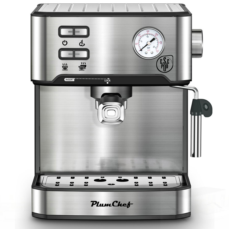 20 Bar Professional Espresso Machine With Milk Frother, Single & Double Shot, ESE Pod Compatible, Pressure Display, Removable Water Tank For Cappuccino, Latte, & Macchiato – Home Barista Edition