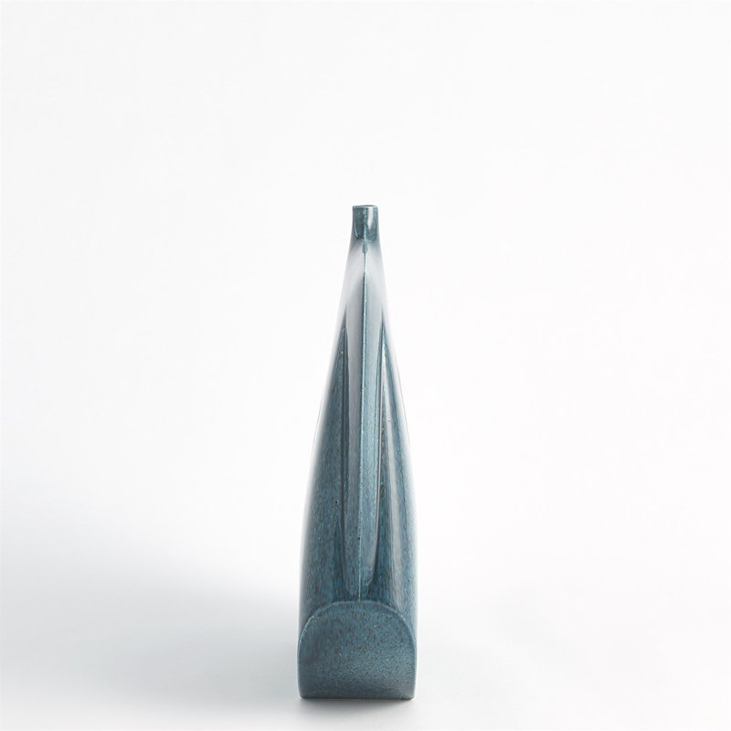 Kimono Vase, Teal, 15.5" H x 13.75" W x 4.25" D